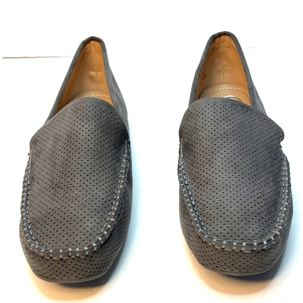 Journee Collection Women's Halsey Perforated Loafers Gray Size 12 NWT/BOX